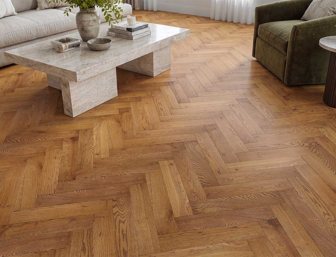 Fitzroy Solid Herringbone Oak