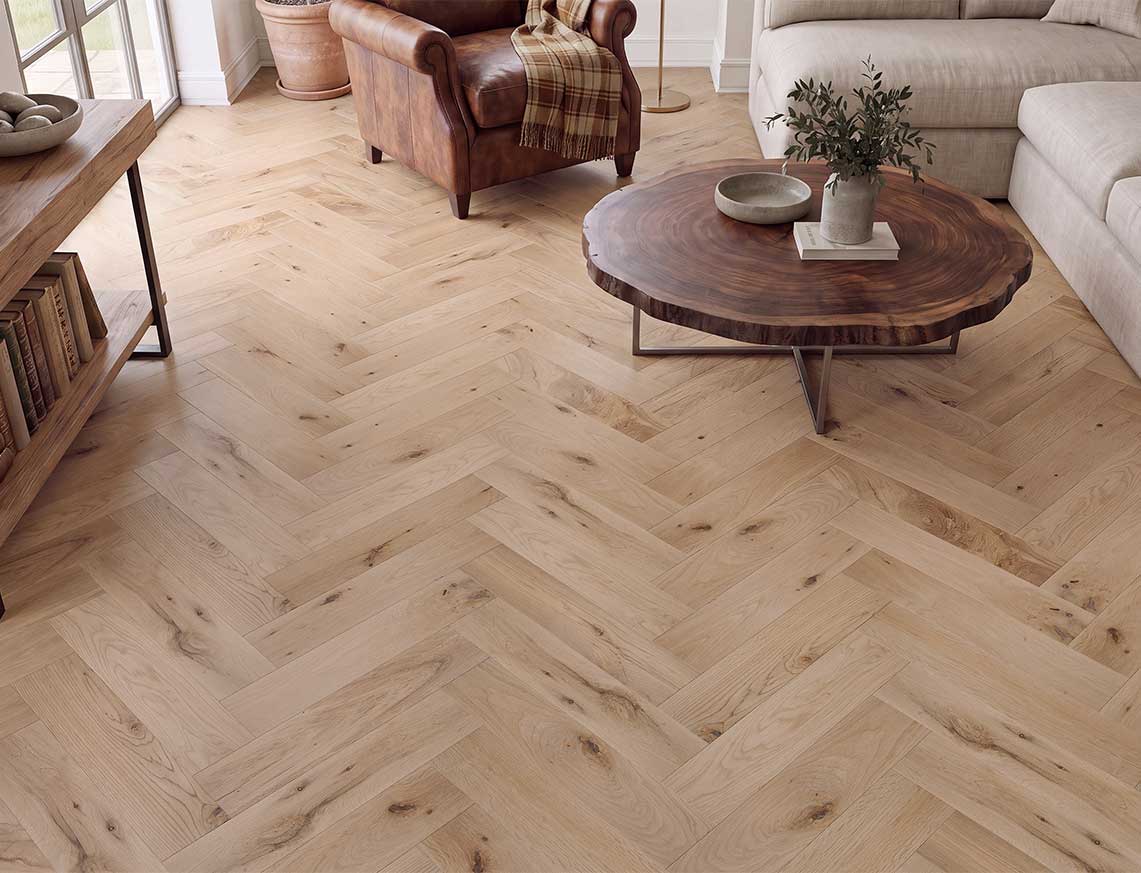 Kendal Solid Herringbone Oak