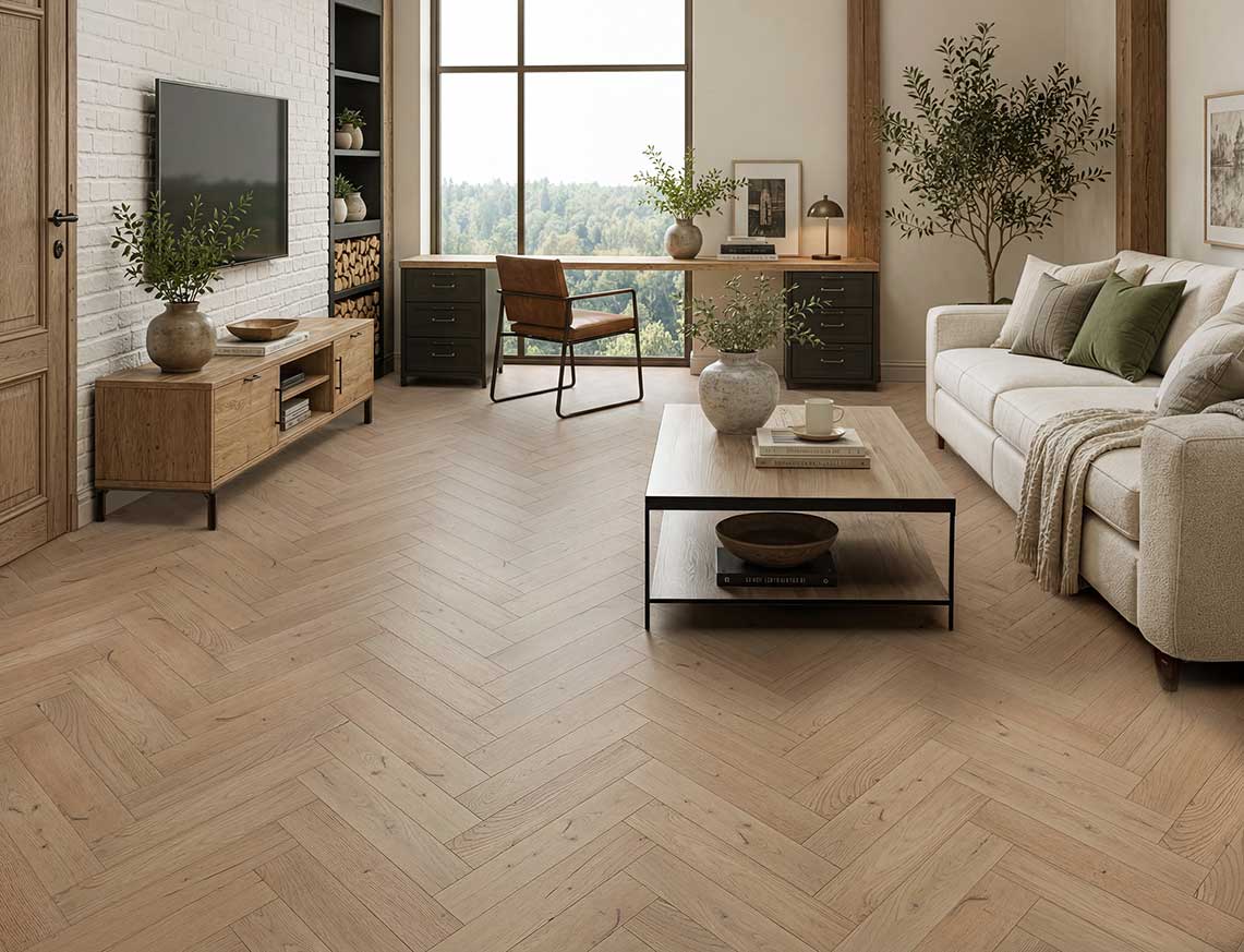 Stamford Solid Herringbone Oak