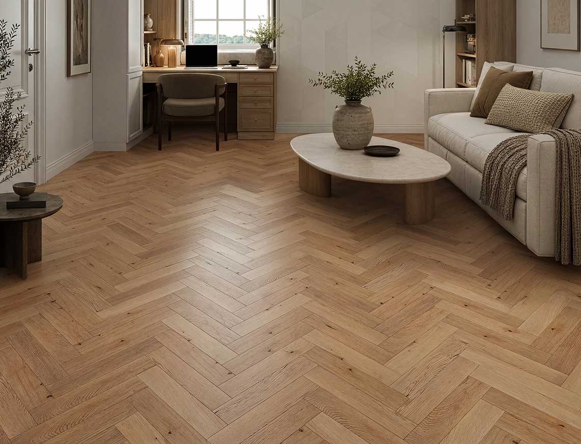 Woburn Solid Herringbone Oak