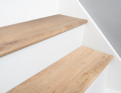 Warm Hazel Oak SPC Vinyl Stair Nosing