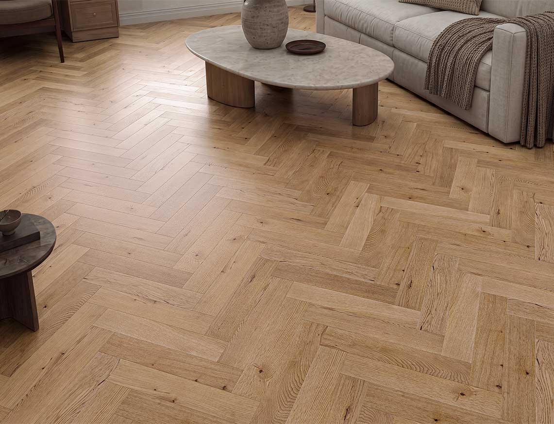Woburn Solid Herringbone Oak 
